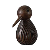 Hectarul - Decoratiune pasare maro din polirasina 13 cm Yazhi