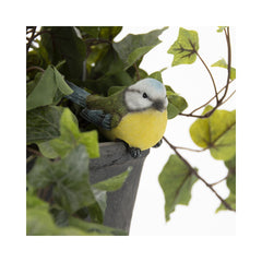 Decoratiune pentru ghiveci, din polirasina, 10 cm, galben/albastru Pitigoi Esschert Design