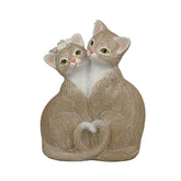 Hectarul - Decoratiune pisici 19 cm maro/alb din polirasina Nala & Nico Gilde