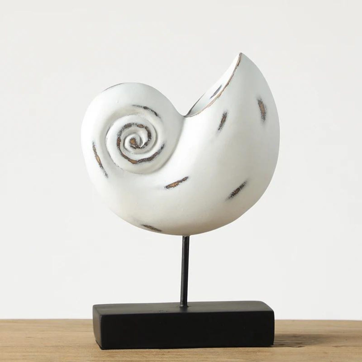 Decoratiune scoica alba din polirasina 25 cm Yazhi, 1, hectarul.ro