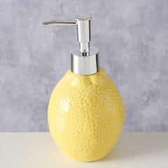 Dispenser ceramic galben pentru sapun lichid Limone Boltze