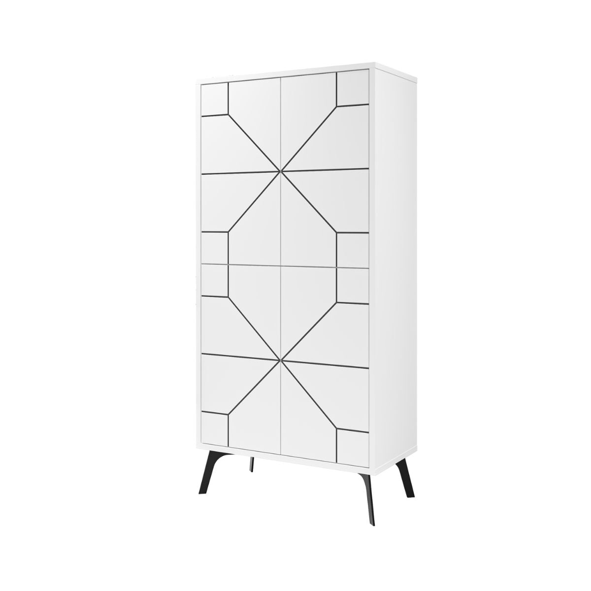 Dulap alb din PAL melaminat 136 cm Dune Decortie, 1, hectarul.ro