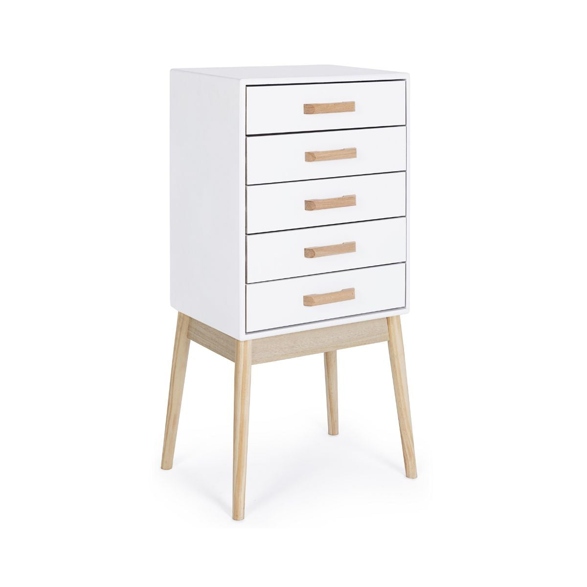 Dulapior alb/maro din lemn si MDF 43x30x88 cm Ordinary Bizzotto, 1, hectarul.ro