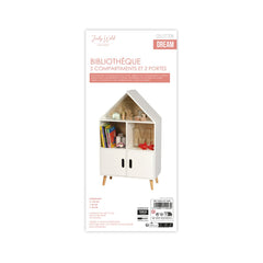 Dulapior copii design casuta alb din MDF 103 cm Dream JudyWild