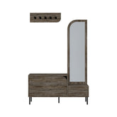 Hectarul - Set dulap de pantofi maro inchis din PAL melaminat 112x172 cm Mila Decortie