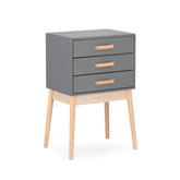 Hectarul - Dulapior gri/maro din lemn si MDF 43x30x68 cm Ordinary Bizzotto