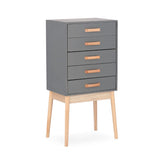 Hectarul - Dulapior gri/maro din lemn si MDF 43x30x88 cm Ordinary Bizzotto