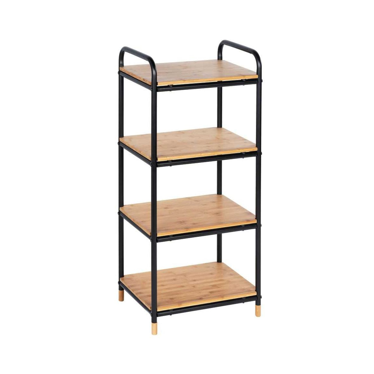 Etajera din bambus si metal 42 x 94,5 x 33,5 cm Loft Wenko, 1, hectarul.ro