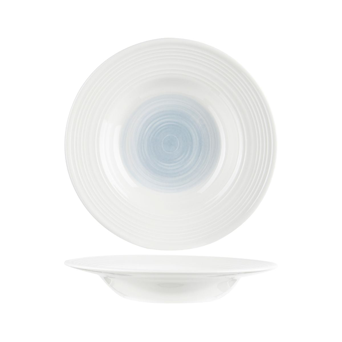 Farfurie adanca alb/albastru din portelan Ø22 Brindisi Sea Cosy&Trendy, 1, hectarul.ro