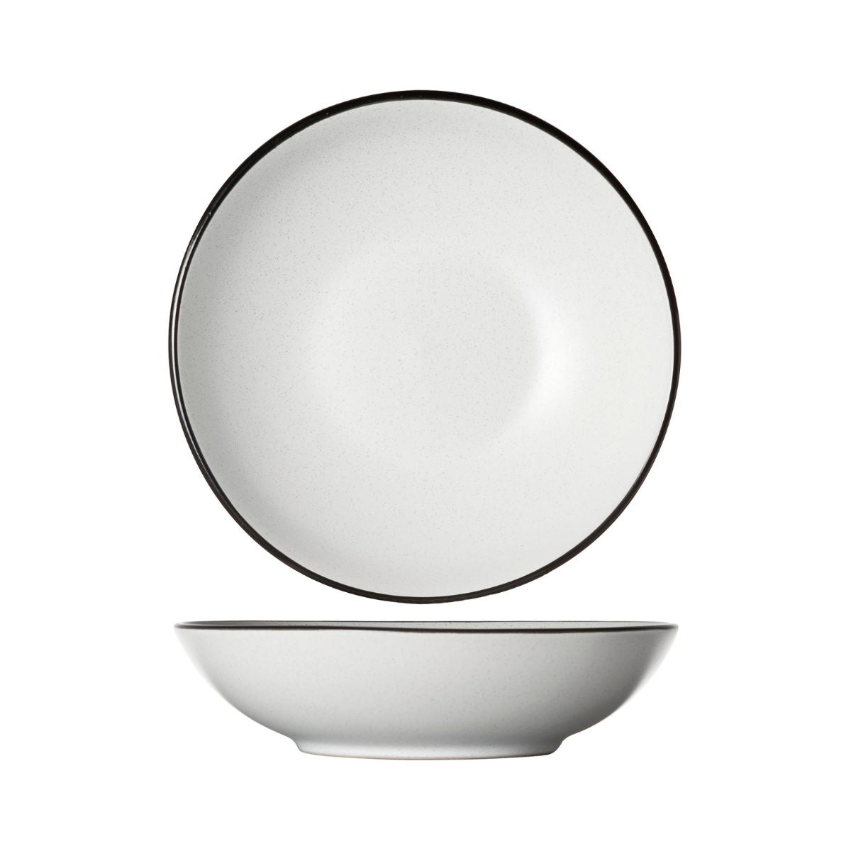 Farfurie adanca alb/negru din material ceramic Ø20 cm Speckle Cosy&Trendy, 1, hectarul.ro