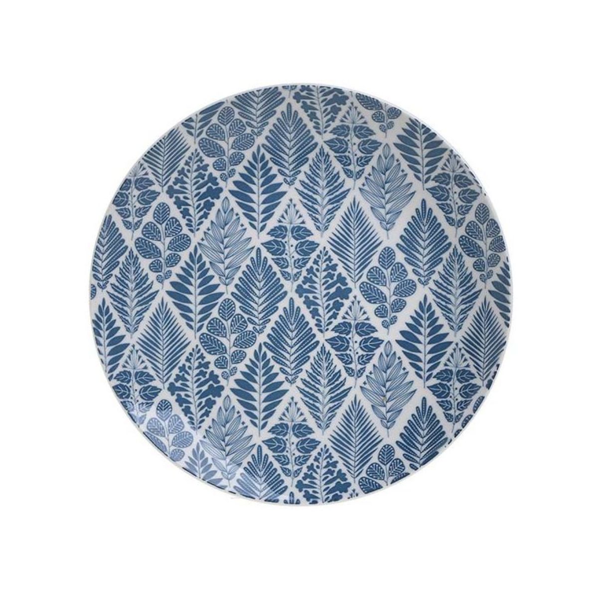 Farfurie alb/albastru Plants Φ19X2 Inart, 1, hectarul.ro