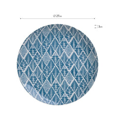 Farfurie alb/albastru Plants Φ27X3 Inart