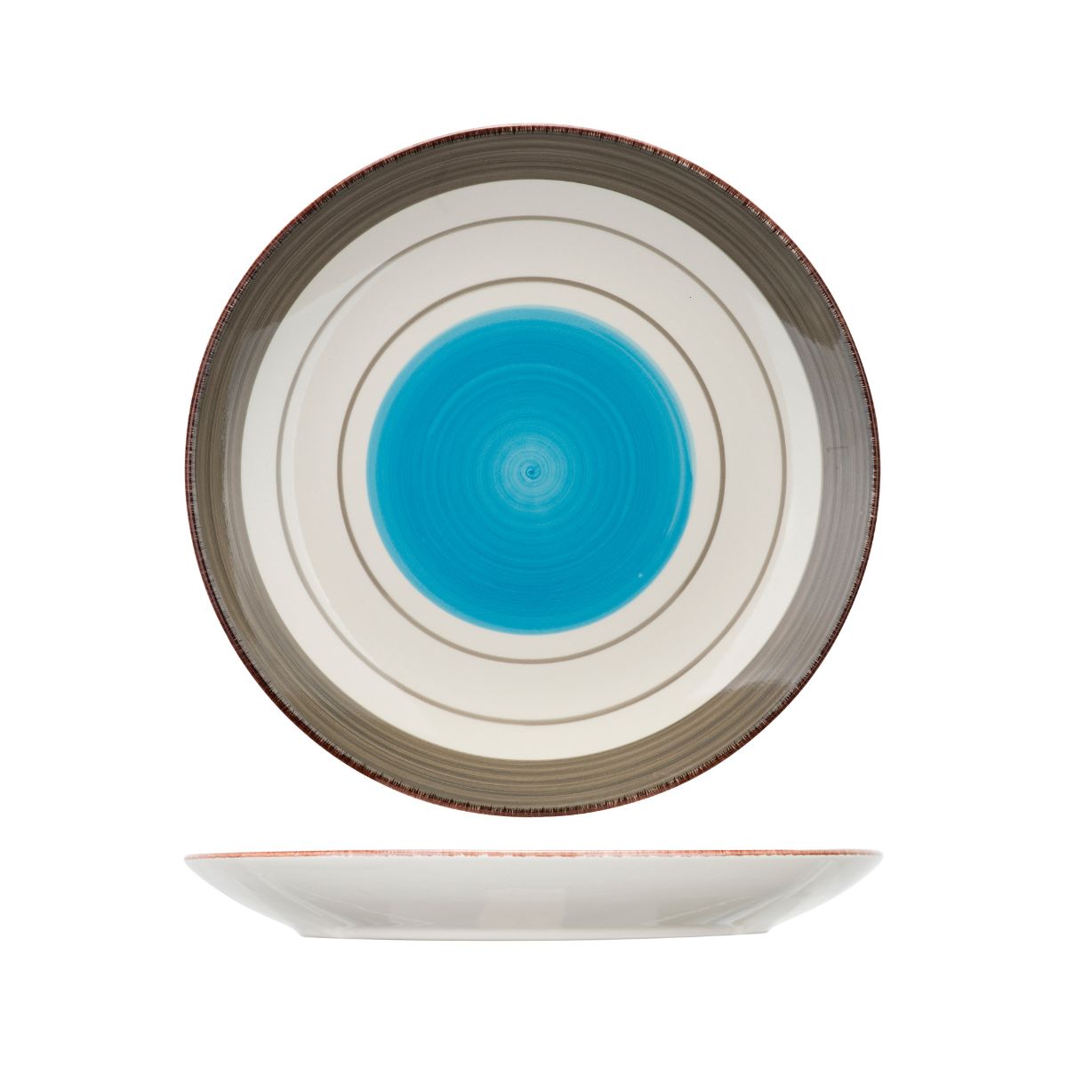 Farfurie albastru/multi din material ceramic Ø27 cm Larissa Cosy&Trendy, 1, hectarul.ro