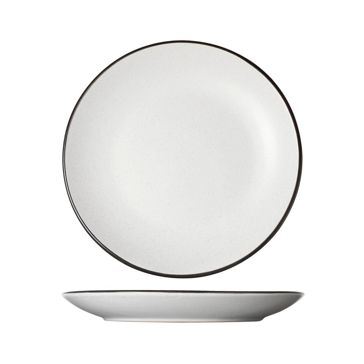 Farfurie alb/negru din material ceramic Ø19,5 cm Speckle Cosy&Trendy, 1, hectarul.ro