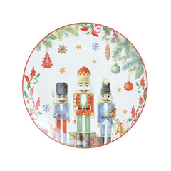Farfurie multicolora din portelan Nutcracker Φ26 cm Inart