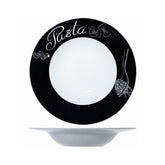 Hectarul - farfurie negru/alb din portelan pentru paste Ø27,5 cm Pasta Black Cosy&Trendy