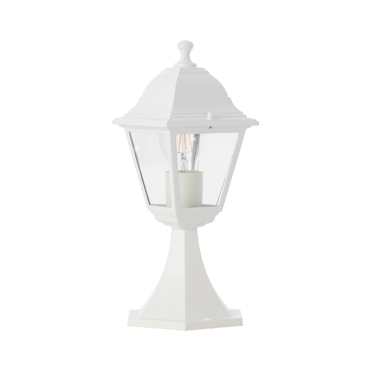 Felinar alb din metal Nissie Pedestal Brilliant, 1, hectarul.ro