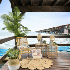 Felinar din lemn Ø23Χ42 cm Natural Inart