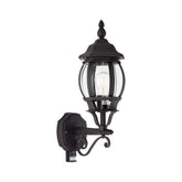 Hectarul - Felinar negru cu senzor, din metal si sticla, Istria Up Brilliant