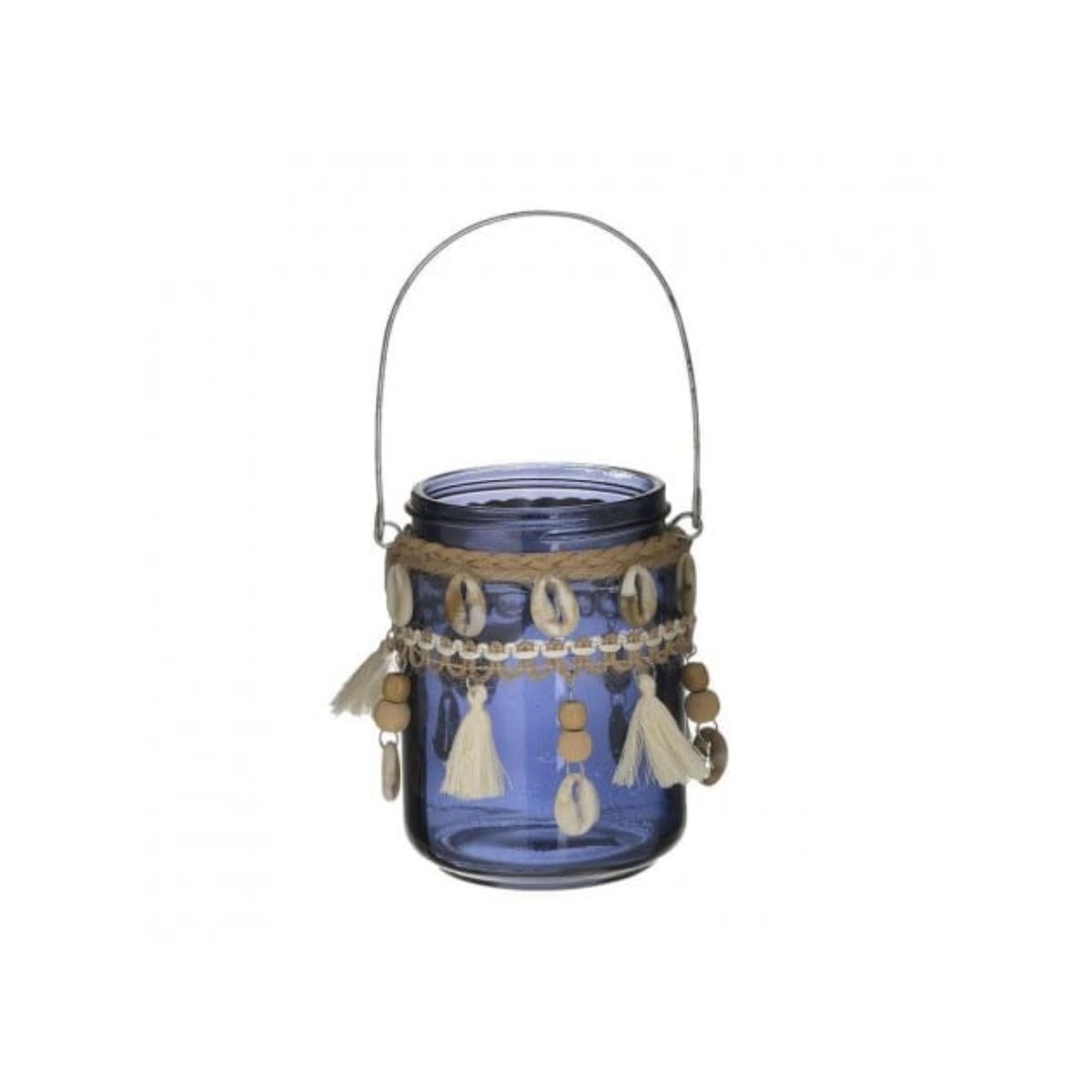 Felinar suspendabil pentru lumanare, albastru, 1, hectarul.ro