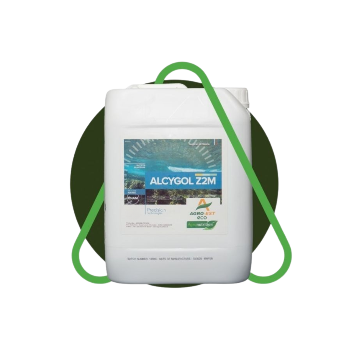Fertilizant foliar ecologic cu alge, sulf, magneziu, zinc si mangan Alcygol Z2M, 5 L, 1, hectarul.ro