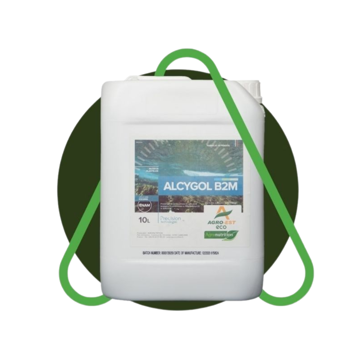 Fertilizant foliar ecologic cu alge, sulf, magneziu si mangan Alcygol B2M, 10 L, 1, hectarul.ro