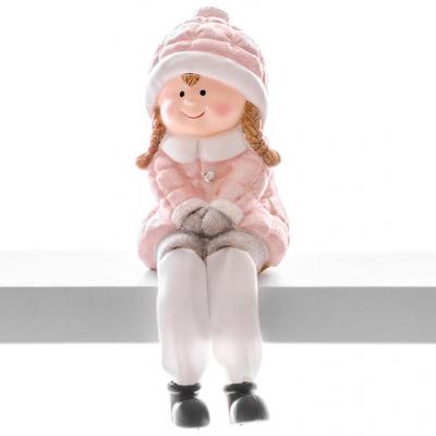 Figurina de Craciun MagicHome, Fata, 8,5x8x13 cm, 1, hectarul.ro