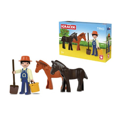 Figurina fermier cu animale si accesorii Pokeeto