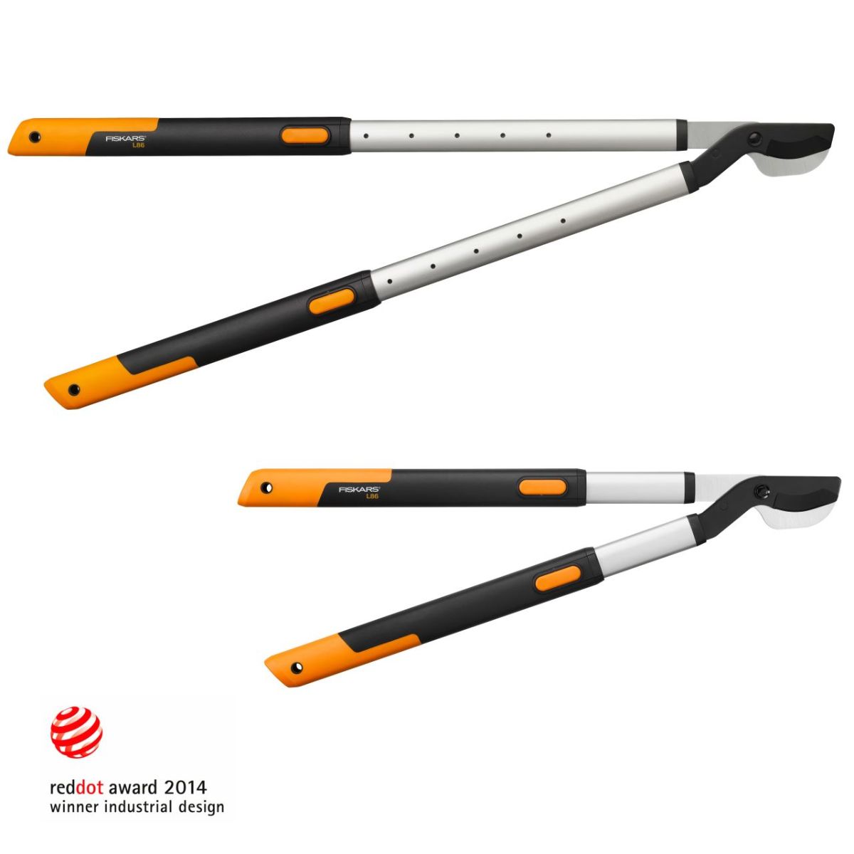 Foarfeca telescopica pas cu pas pentru ramuri groase Fiskars SmartFitTM L86, 249 mm, 1280 g, 1, hectarul.ro