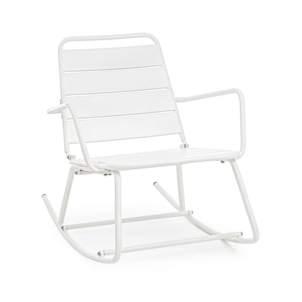 Fotoliu alb din otel pentru exterior Lillian Bizzotto, 1, hectarul.ro