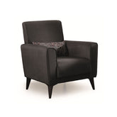 Hectarul - Fotoliu gri inchis din textil, MDF si metal Stockholm Ipar