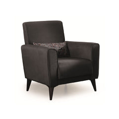 Fotoliu gri inchis din textil, MDF si metal Stockholm Ipar