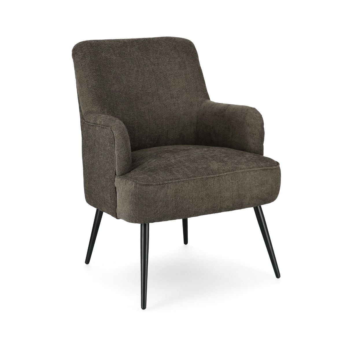 Fotoliu maro din tesatura poliester si otel Ernestine Bizzotto, 1, hectarul.ro