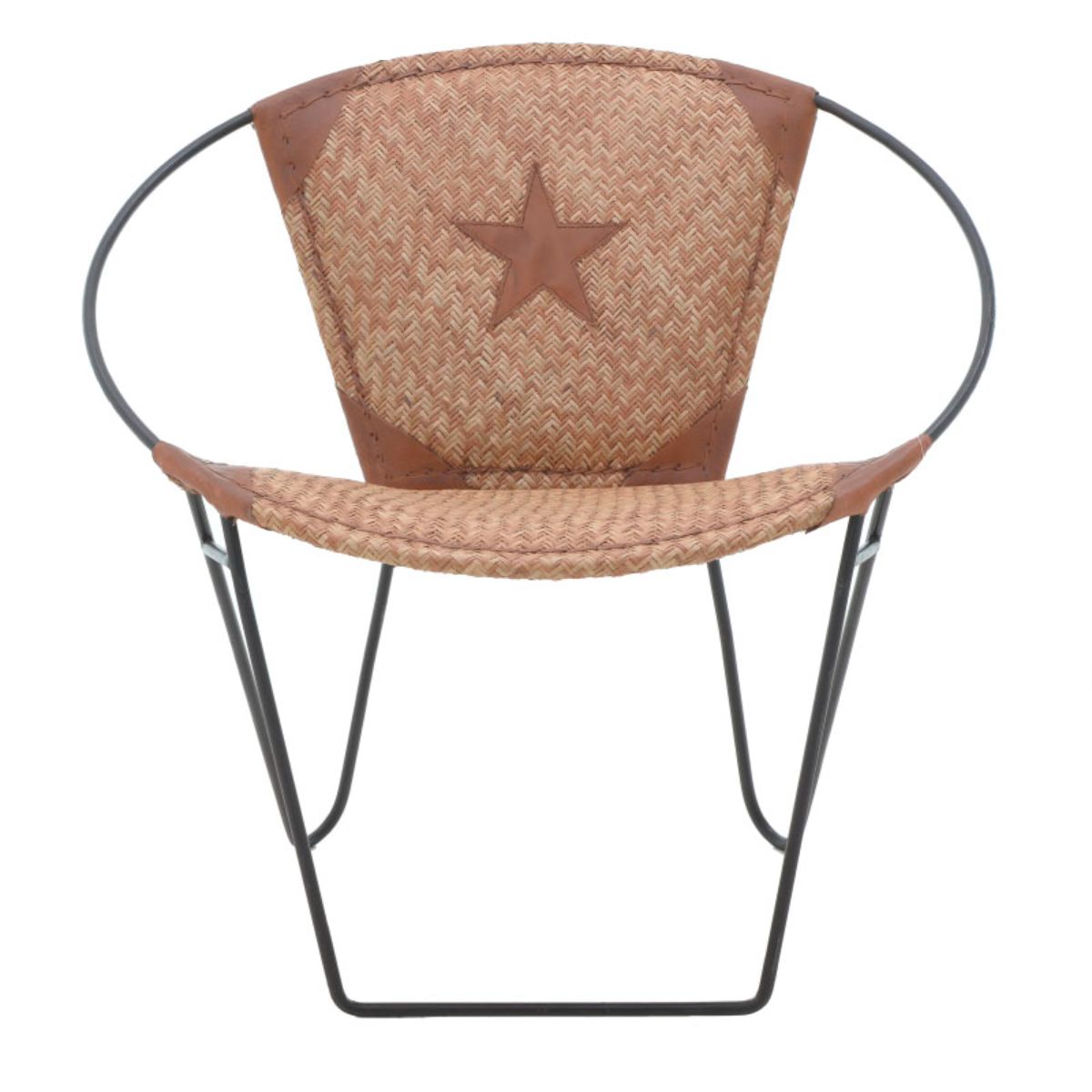 Fotoliu pentru terasa/ gradina din piele STAR, 1, hectarul.ro