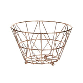 Hectarul - Fructiera metalica aramie 25 cm diametru, 14 cm inaltime