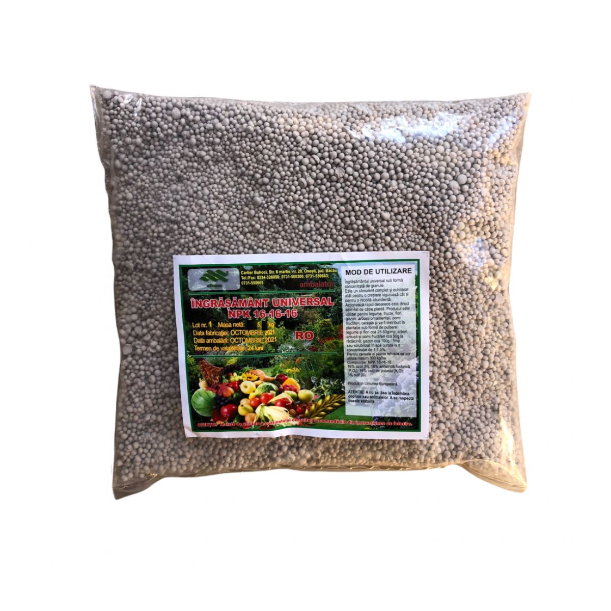 Ingrasamant universal complex, NPK 15-15-15 granulat, 5 kilograme, 1, hectarul.ro