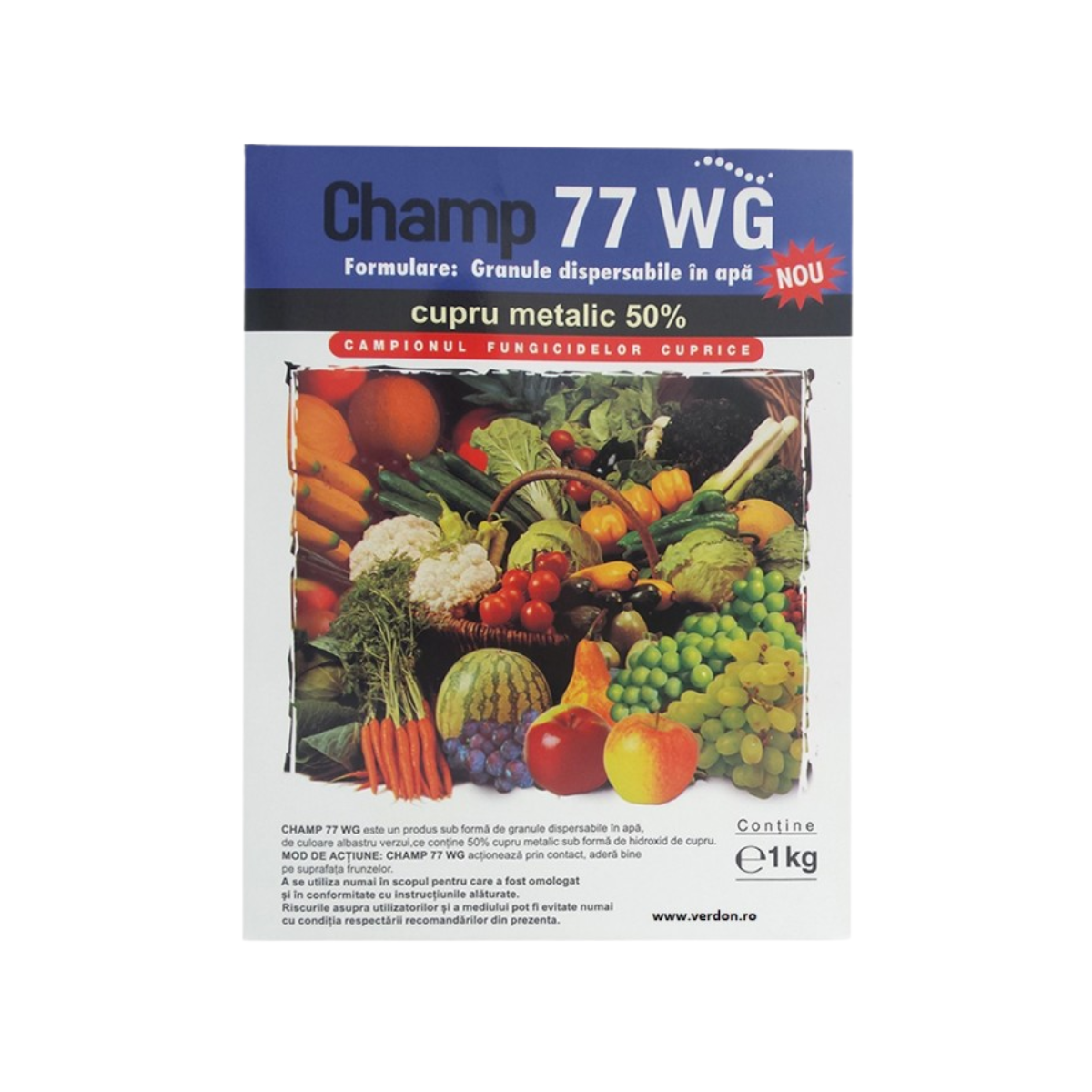 Fungicid bactericid ecologic vita de vie, castraveti, tomate, mar Champ 77 WG, 1 Kg, 1, hectarul.ro