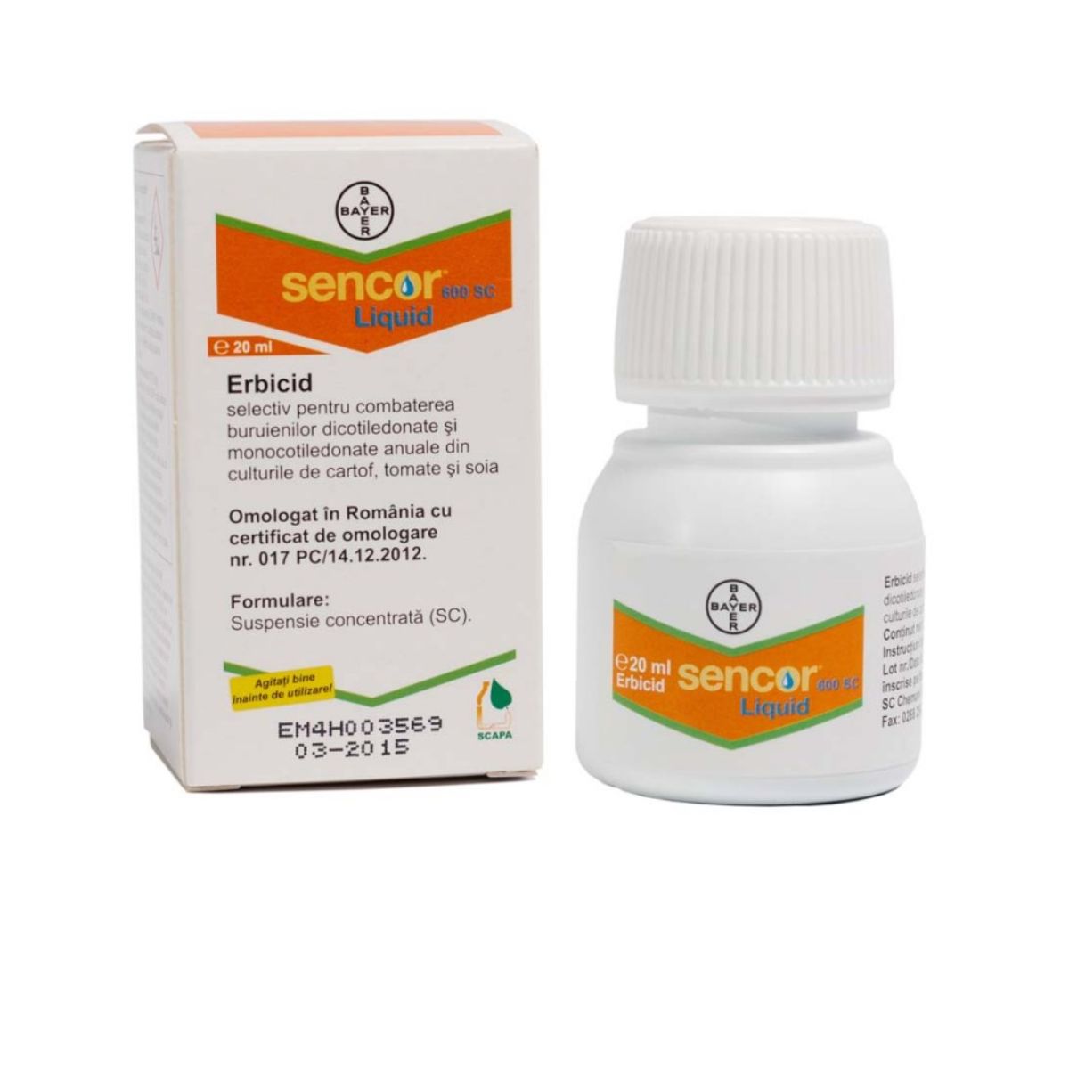 Erbicid SENCOR LIQUID 600 SC, 20 mililitri, 1, hectarul.ro