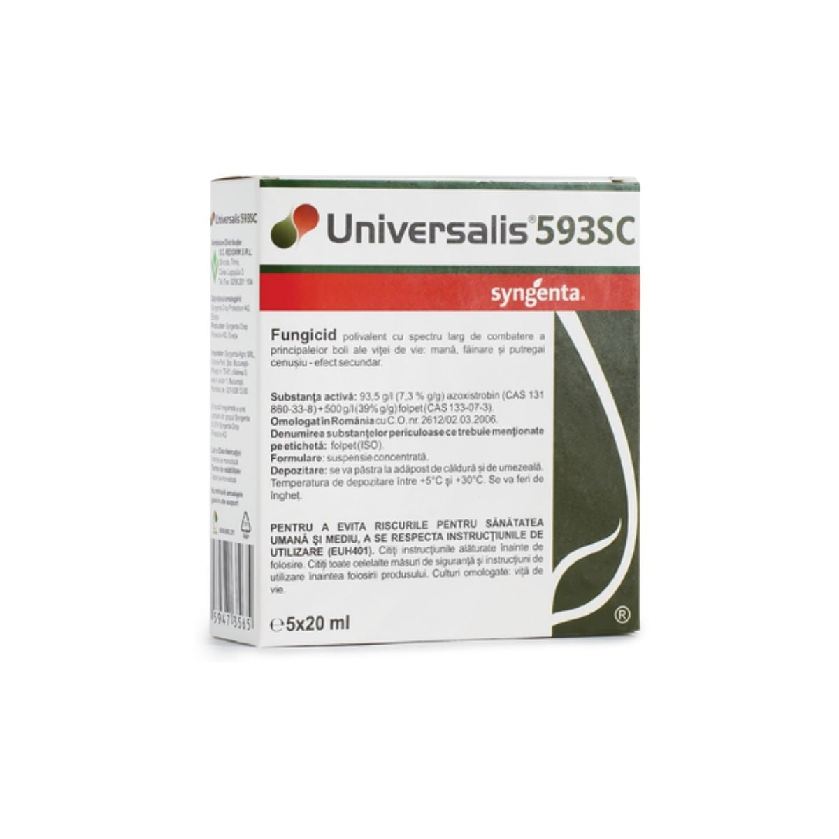 Fungicid pentru vita de vie, 20 ML, Universalis 593SC, SYNGENTA, 1, hectarul.ro