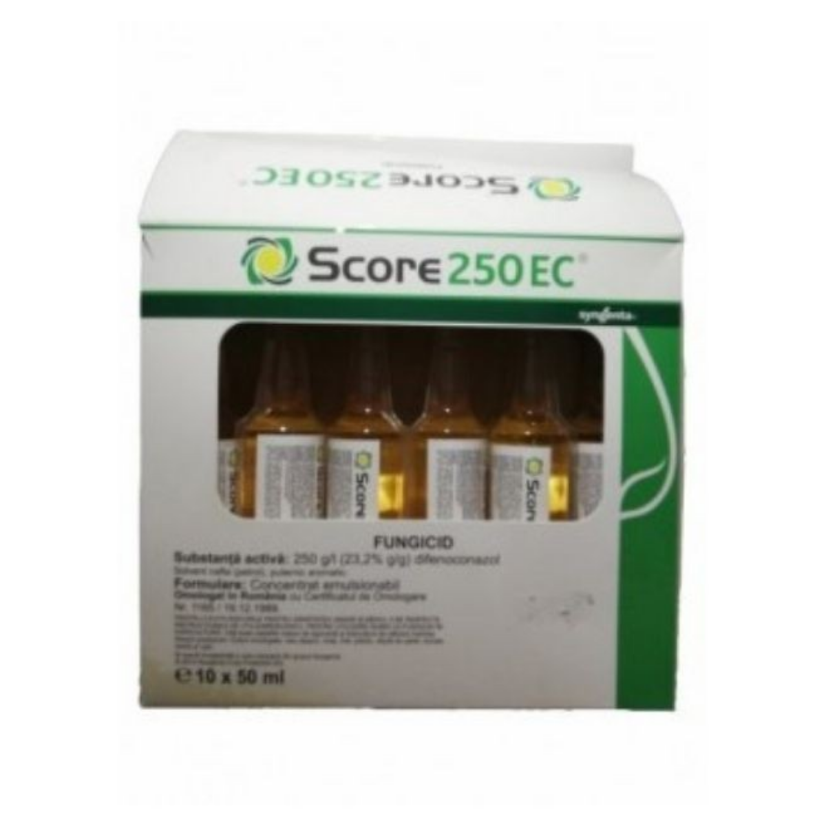 Fungicid pentru pomi fructiferi, tomate, capsun si rapita, 50 ML, Score 250 EC, SYNGENTA, 1, hectarul.ro