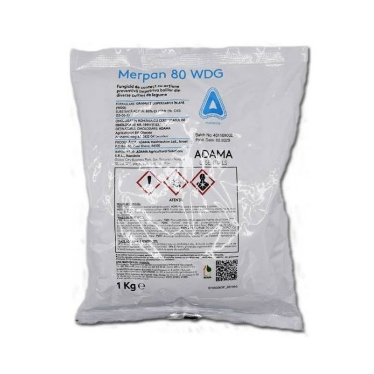 Fungicid pentru tomate, mar si castraveti, 1 kg,  Merpan 80 WDG, ADAMA, 1, hectarul.ro