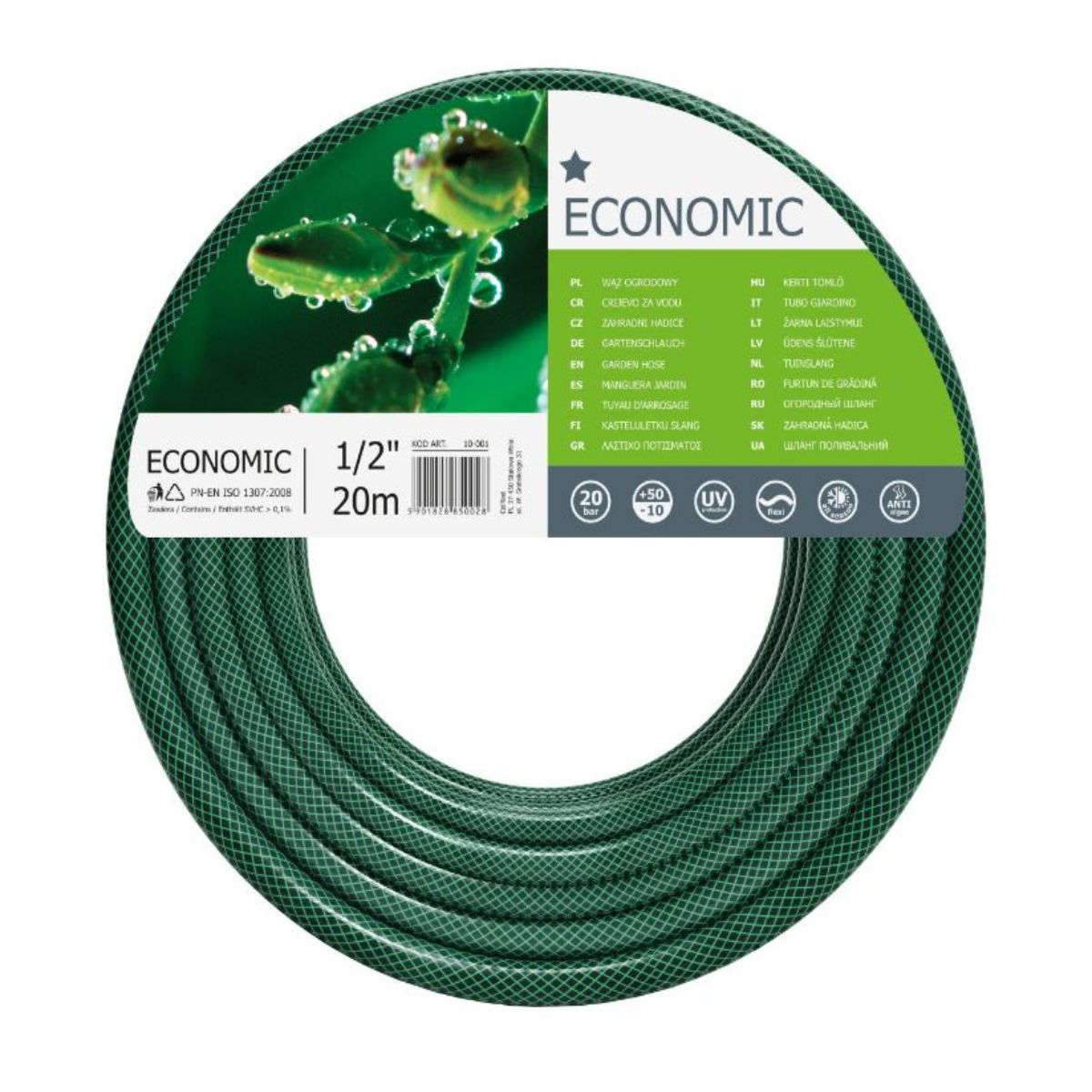 Furtun armat ECONOMIC 1'' 20 m Cellfast, 1, hectarul.ro