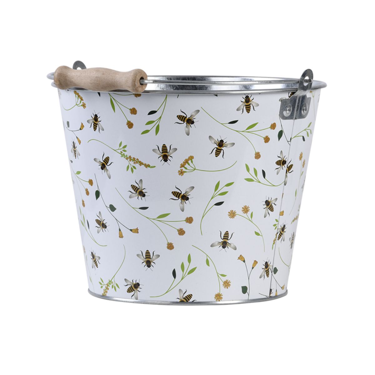 Galeata alba din tabla galvanizata 5 L design Bee Esschert Design, 1, hectarul.ro