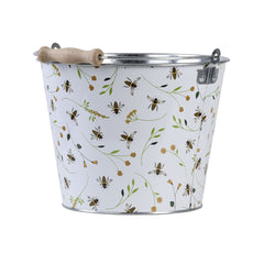 Galeata alba din tabla galvanizata 5 L design Bee Esschert Design