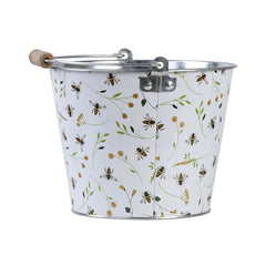 Galeata alba din tabla galvanizata 5 L design Bee Esschert Design