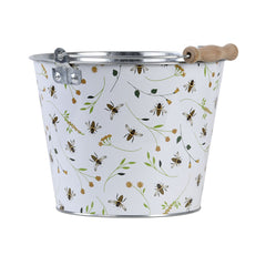 Galeata alba din tabla galvanizata 5 L design Bee Esschert Design