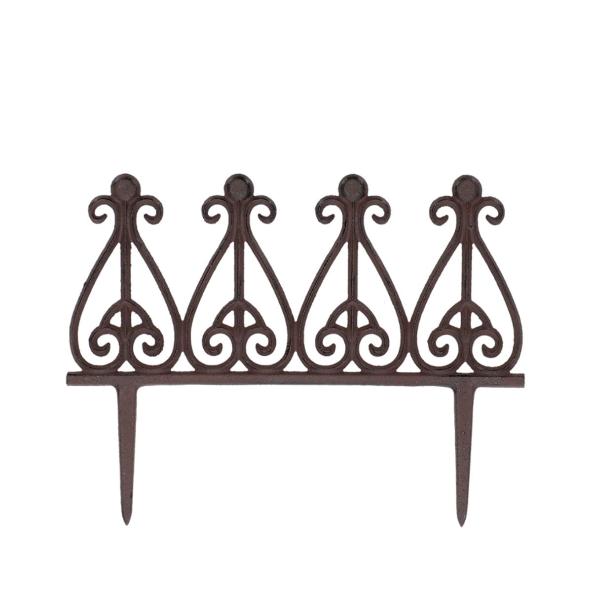 Gard decorativ ruginiu din otel turnat 39x30cm Esschert Design, 1, hectarul.ro