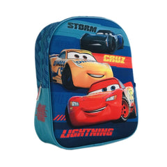 Ghiozdan 3D Cars pentru gradinita,Fulger McQueen , albastru , 32 Cm