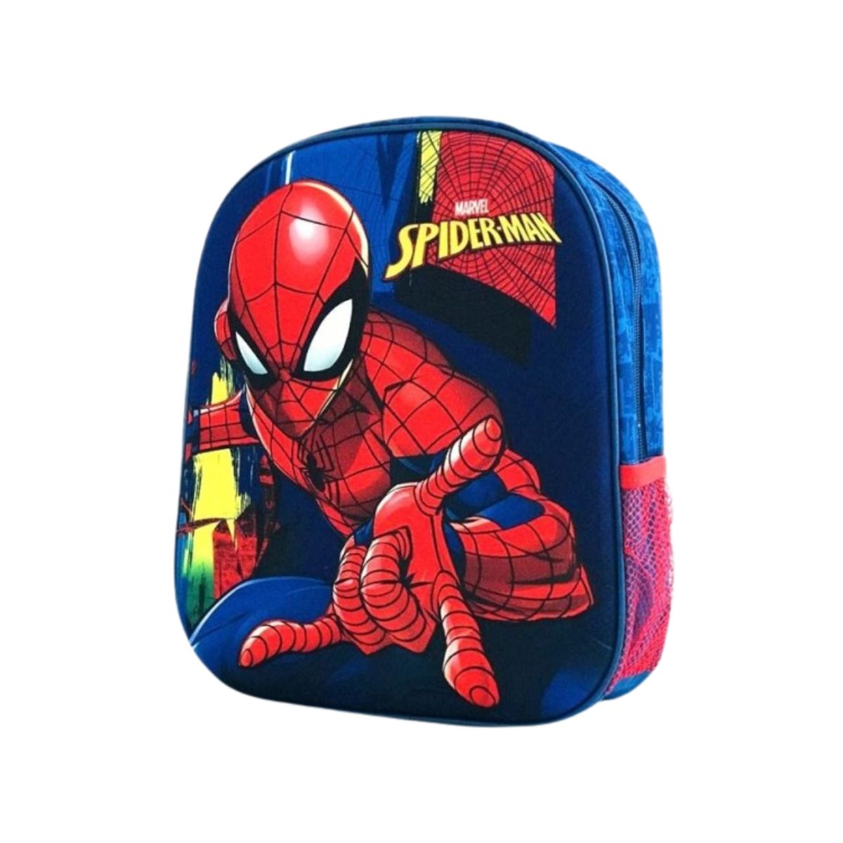 Ghiozdan 3D Disney pentru gradinita, Spider man , albastru/rosu , 32 Cm, 1, hectarul.ro