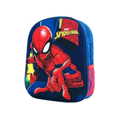 Ghiozdan 3D Disney pentru gradinita, Spider man , albastru/rosu , 32 Cm